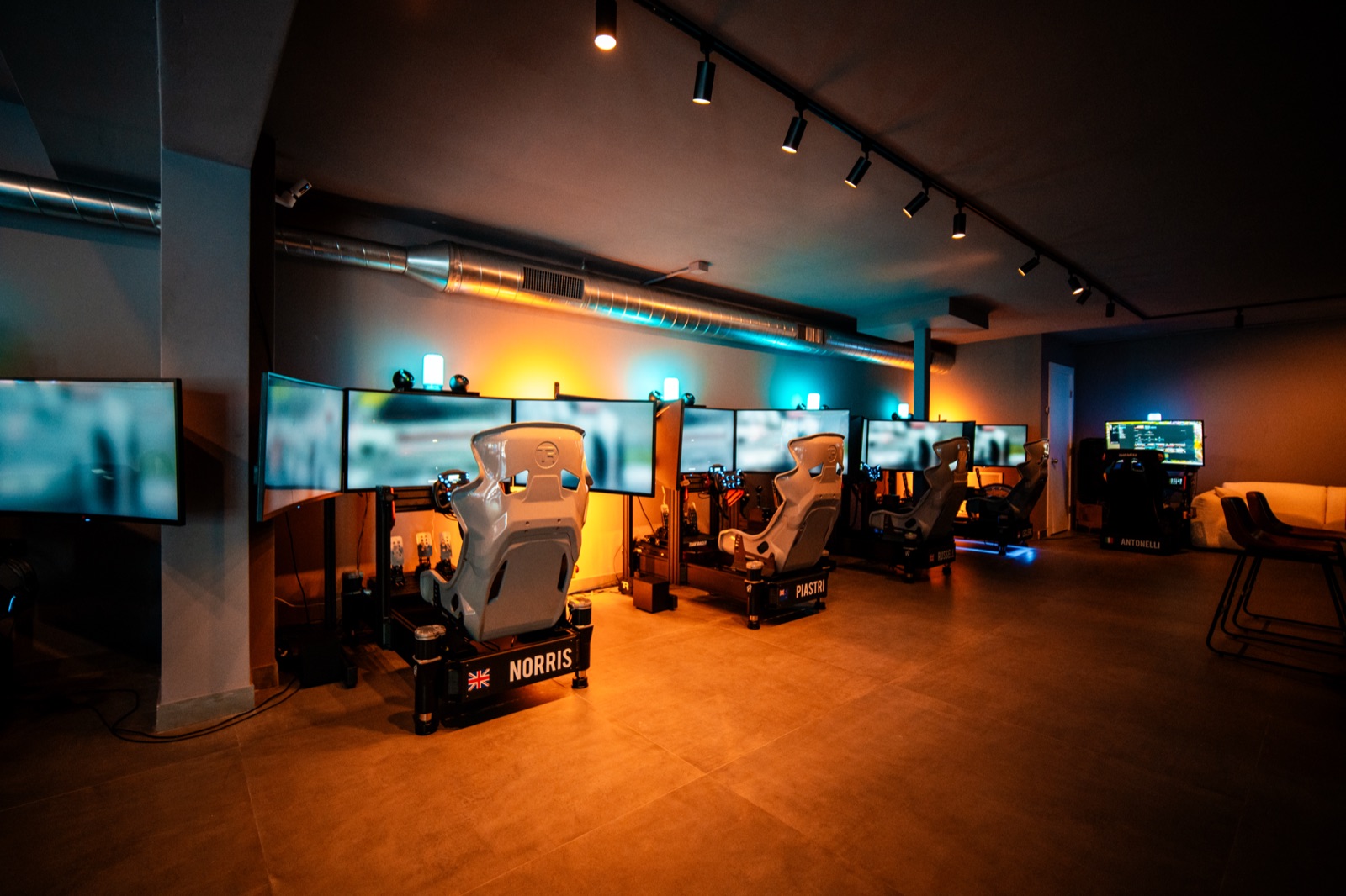 Racing simulator rental setup for event in Miami, Florida
