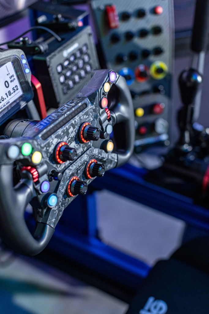 Racing simulator rental setup for event in Sweetwater, Florida