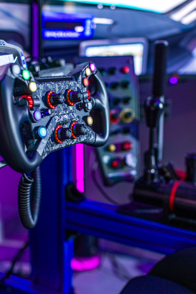 Racing simulator rental setup for event in Clewiston, Florida