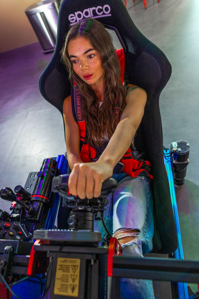 Racing simulator rental setup for event in North Palm Beach, Florida