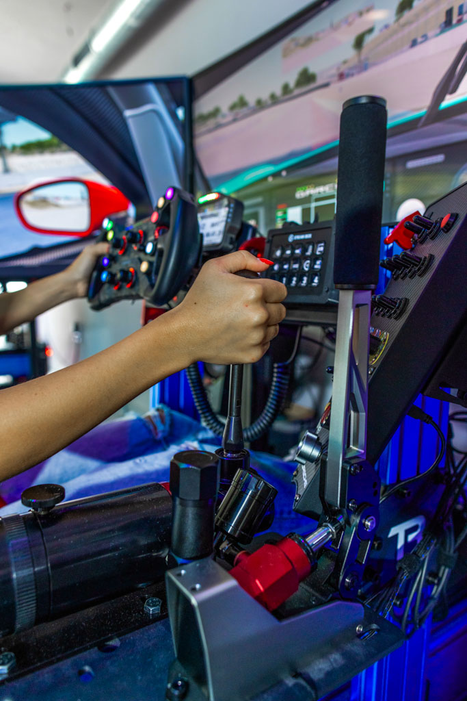 Racing simulator rental setup for event in Juno Beach, Florida